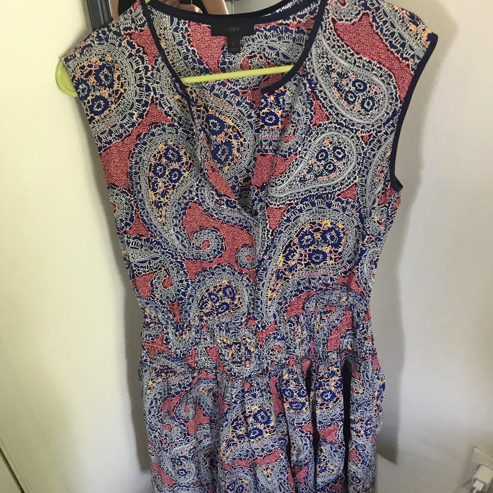 J Crew Smocked Paisley Dress